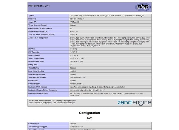 PHPInfo Page