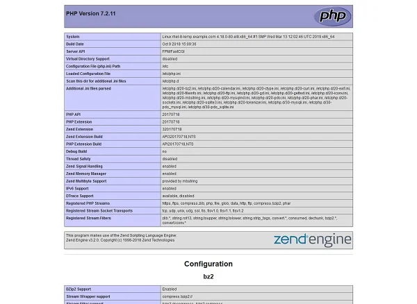 02-rhel-8-lemp-phpinfo PHPInfo Page