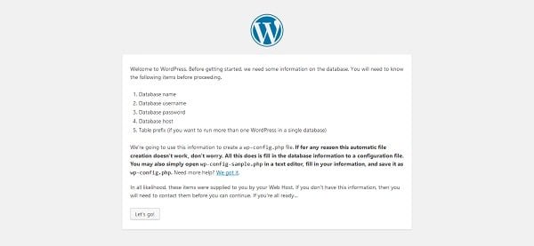 Install WordPress - Instructions