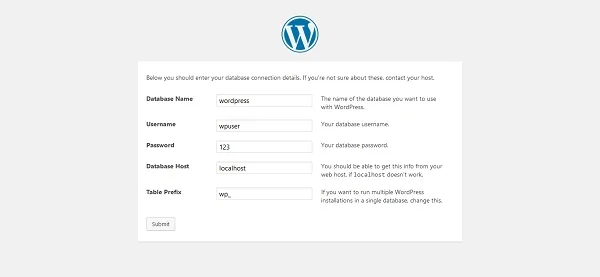 03-wordpress-5-installer-database-connection-details Install WordPress - Database Connection