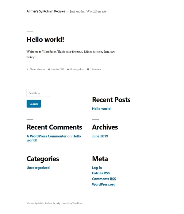 09-wordpress-5-site Wordpress - Hello World