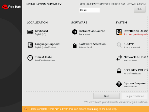 RHEL 8 Minimal Install Summary 3