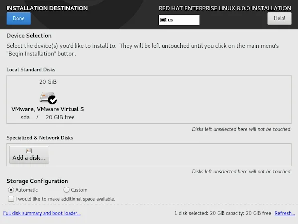 10-red-hat-enterprise-linux-8-installation-destination RHEL 8 Minimal Installation Destination