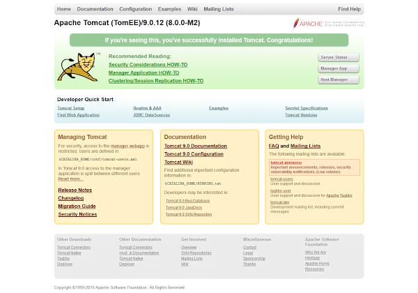 Apache TomEE Default Page 1