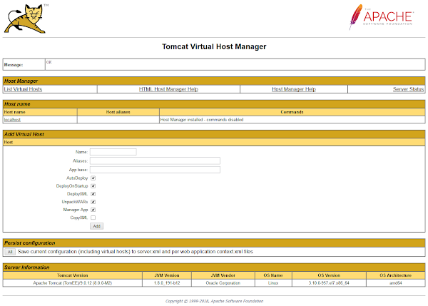 Tomcat Virtual Host Manager