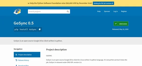 04-top-google-drive-linux-client-gosync GoSync - Google Drive Linux Client