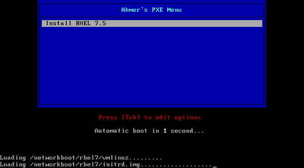 PXE Menu (BIOS)