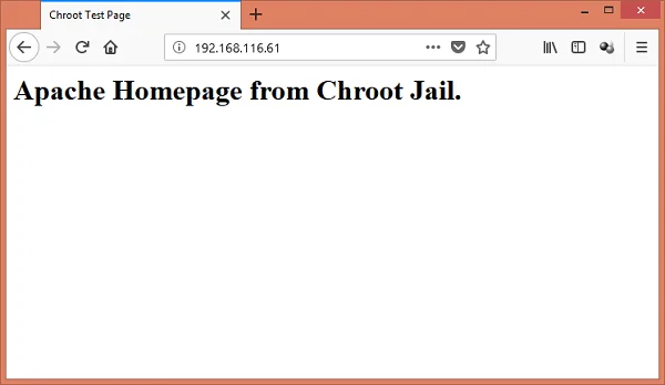 Chroot Jail Apache Homepage