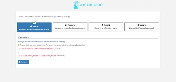 portainer-web-ui-connection-local Portainer - Connect with Docker