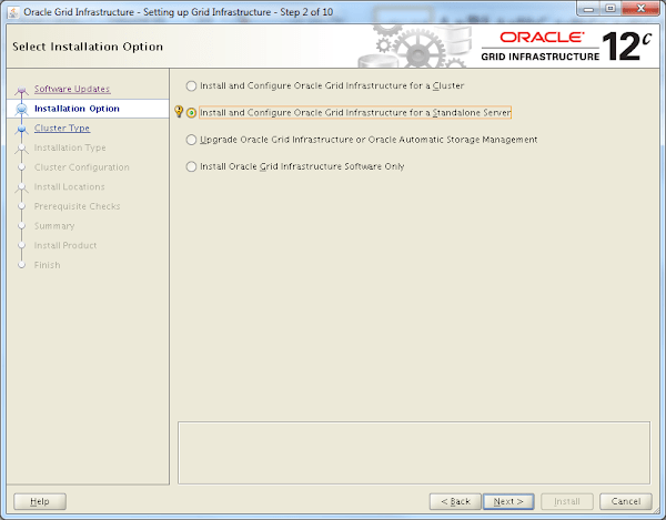 Grid Infrastructure Installation Option