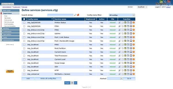 NagiosQL - Define Services