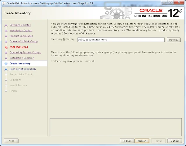 Grid 12c - Create Inventory