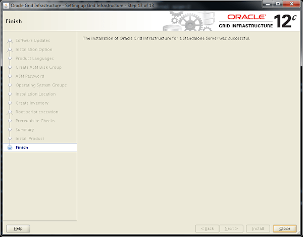 Grid Infrastructure 12c Installation Finish