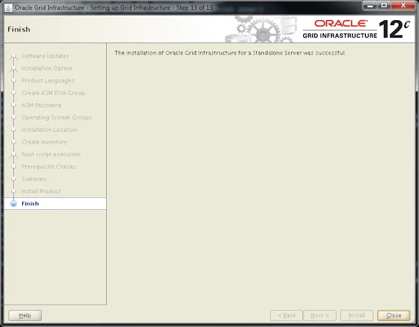 Grid Infrastructure 12c Installation Finish
