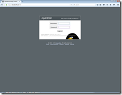 Openfiler Login