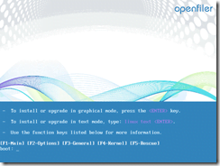 Boot from Openfiler ISO