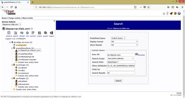 OpenLDAP Directory Search