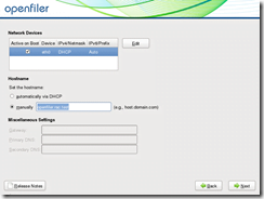 Openfiler Installation 8