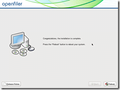 Openfiler Installation 14