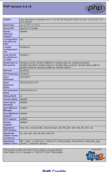 PHPinfo Page