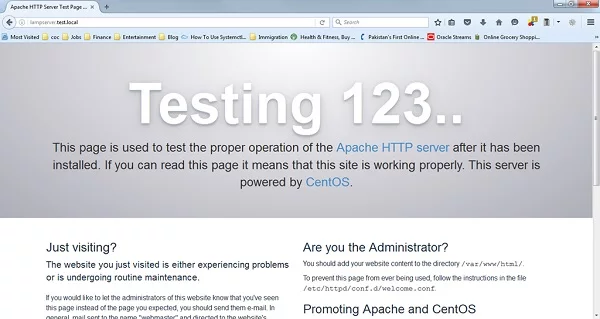 Apache Default Homepage Apache Website without SSL Certificate