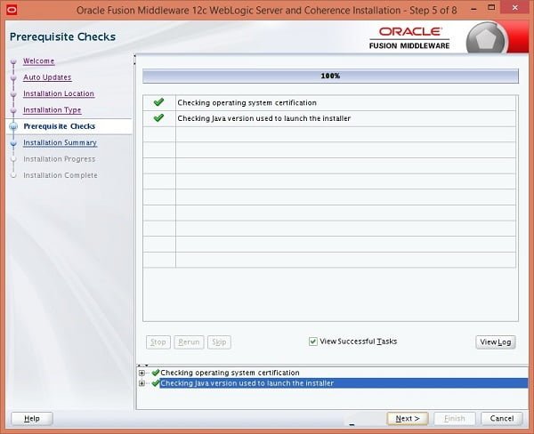 Oracle Weblogic Server Prerequisite Checks