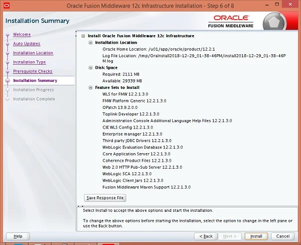 FMW Installation Summary