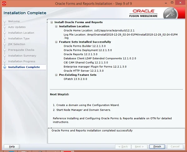 FMW - Installation Complete