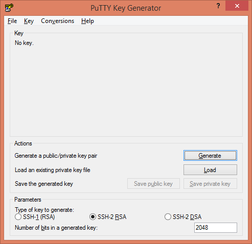 PuTTY Key Generator