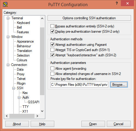 PuTTY Configuration 3