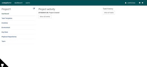 Ansible Semaphore - Open Project