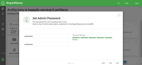 JFrog Artifactory - Admin Password