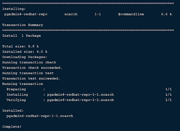 Install pgAdmin Yum Repository