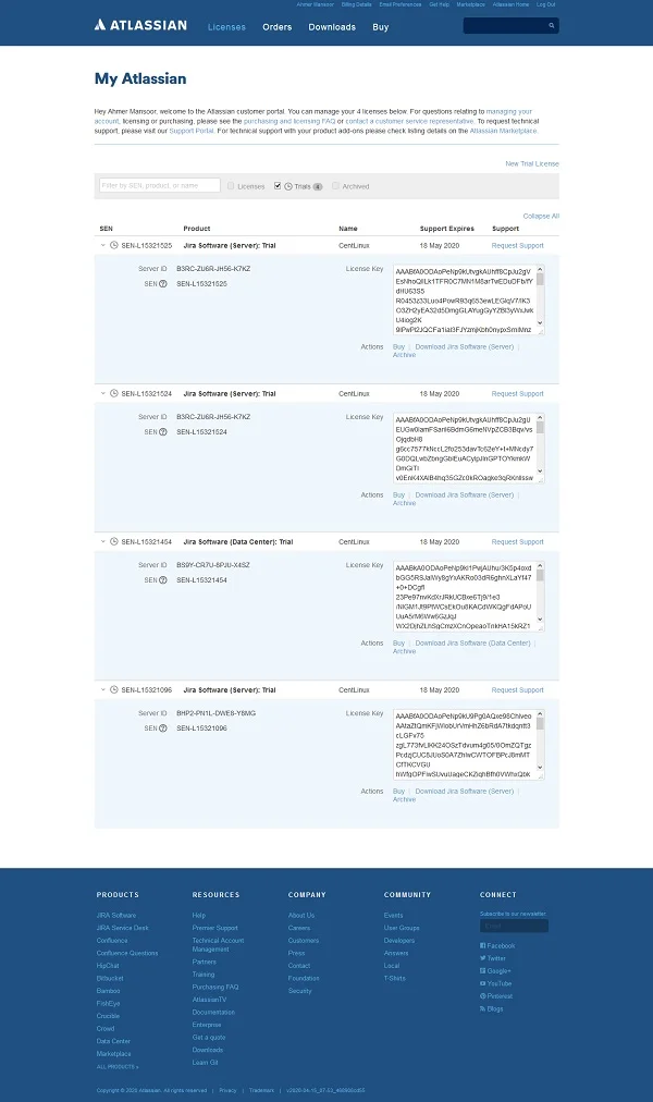 07-install-jira-software-server-centos-8-licenses Jira 30 Days Trial License