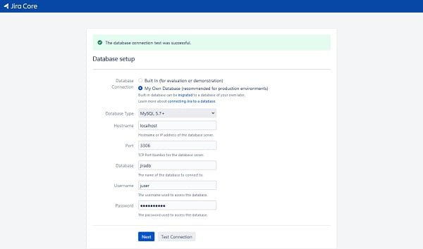 Jira - Database Connection Information