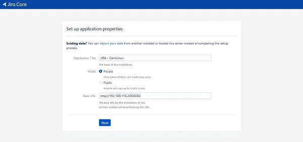 10-install-jira-software-server-centos-8-applications-setup Jira - Set up Application Properties