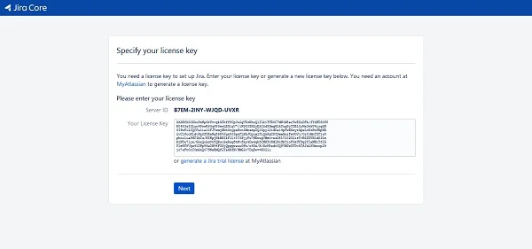 11-install-jira-software-server-centos-8-license-key Jira - Specify your License Key