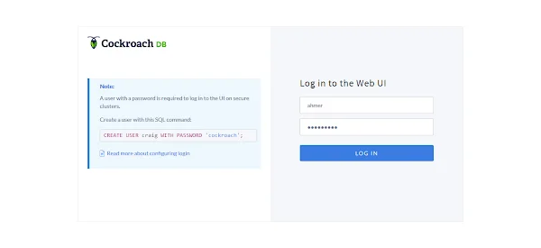 01-install-cockroachdb-secure-cluster-centos-8-login CockroachDB Login