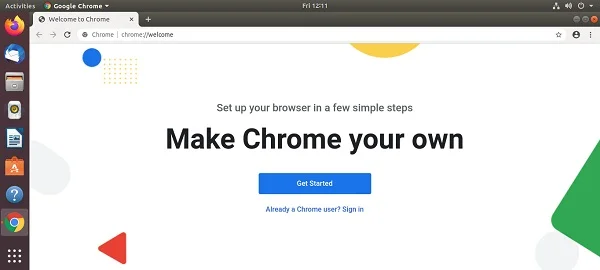 Google Chrome Default Webpage