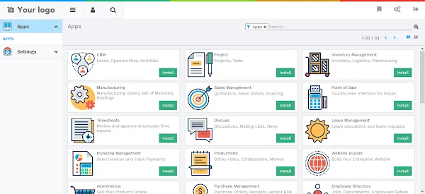 02-flectra-apps-configurations Flectra CRM - Dashboard