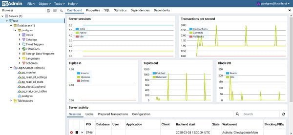 pgAdmin4 Server Performance