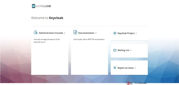 01-keycloak-docker-welcome Keycloak Docker Webpage
