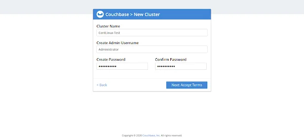Couchbase - Setup New Cluster