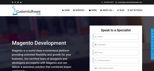 Custom Software Lab - Magento Development Services