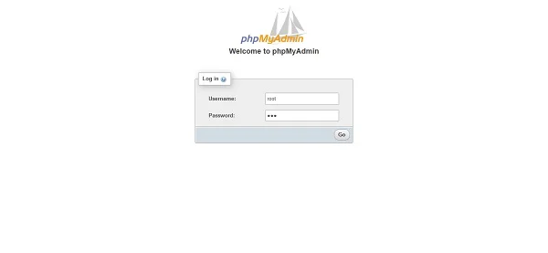 02-phpmyadmin-login phpMyAdmin Login
