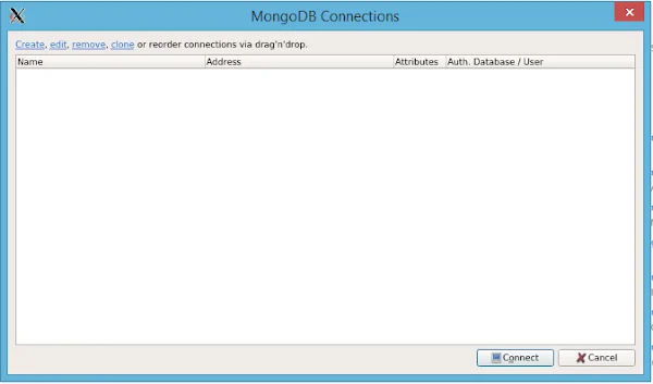 Robo 3T - Add MongoDB Connections
