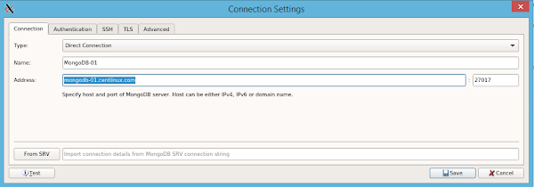 Robo 3T - Connection settings