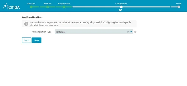 04-install-icinga-web-2-centos-8-authentication-type Icinga Web 2 Configurations - Authentication