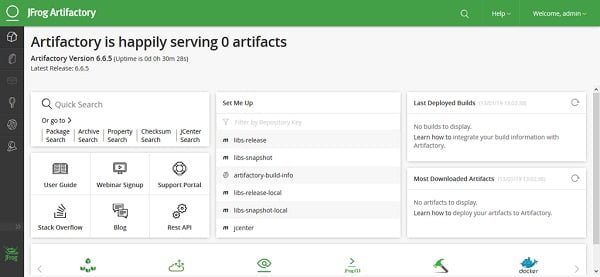 Artifactory Dashboard