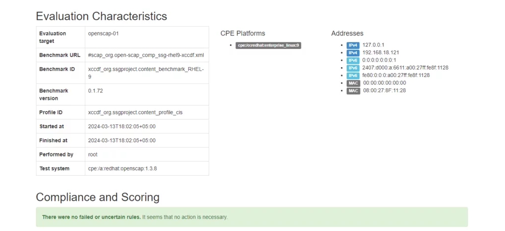OpenSCAP Scanner Report 2 OpenSCAP Scanner Report 2
